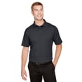 thumbnail image 1 of Devon & Jones DG22 Men's CrownLux Performance Address Mélange Polo-Black Heather-2XL, 1 of 3