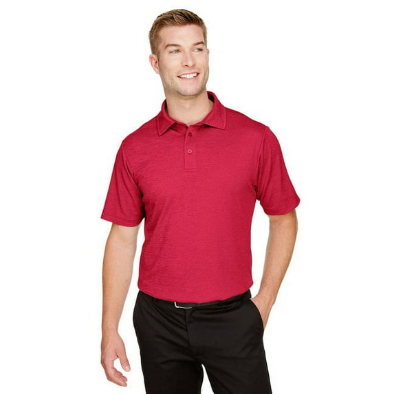 Devon & Jones DG22 Men's CrownLux Performance Address Mélange Polo-Red Heather-XL