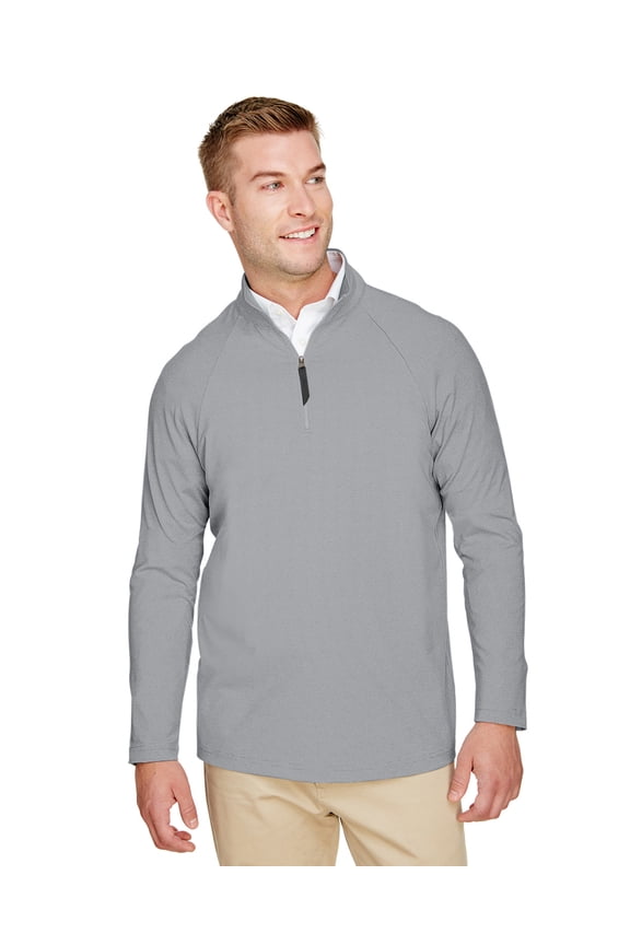 CrownLux Performance? Men's Clubhouse Micro-Stripe Quarter-Zip - DG480