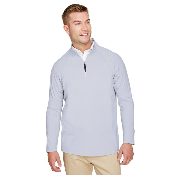 Devon & Jones CrownLux Performance? Men's Clubhouse Micro-Stripe Quarter-Zip - DG480