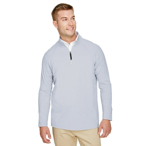 Devon & Jones CrownLux Performance? Men's Clubhouse Micro-Stripe Quarter-Zip - DG480