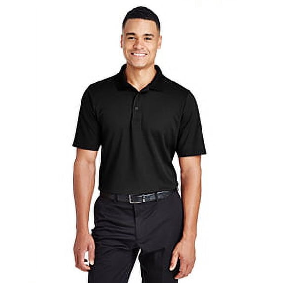 Devon & Jones CrownLux Performanceâ„¢ Men's Tall Plaited Polo XLT BLACK