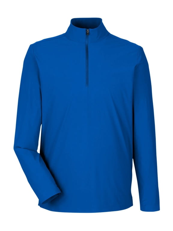Devon & Jones DG410 Men's CrownLux Performance Windsor Welded Quarter-Zip Pullover-French Blue-4XL