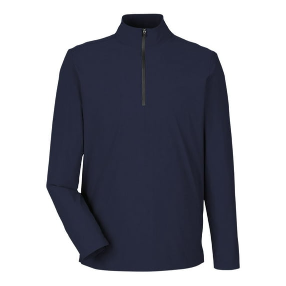 Devon & Jones DG410 Men's CrownLux Performance Windsor Welded Quarter-Zip Pullover-Navy-4XL