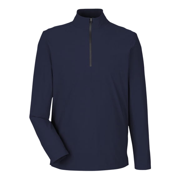 Devon & Jones DG410 Men's CrownLux Performance Windsor Welded Quarter-Zip Pullover-Navy-XL