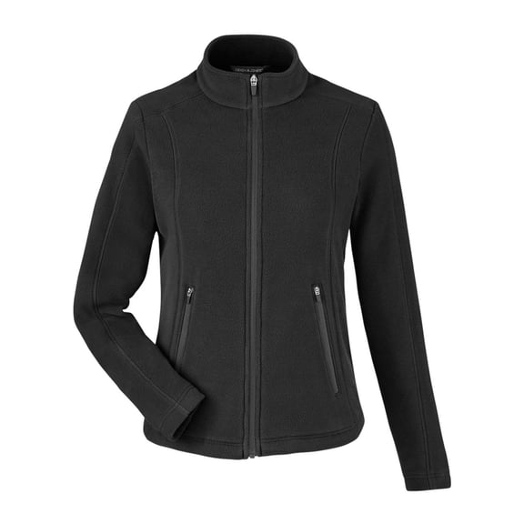Devon & Jones DG730W Women's CrownLux Performance Fleece Full-Zip Jacket-Black-3XL
