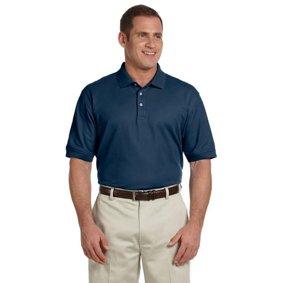Devon & Jones D100 Men's Pima Pique SS Polo Shirt - Navy - Large
