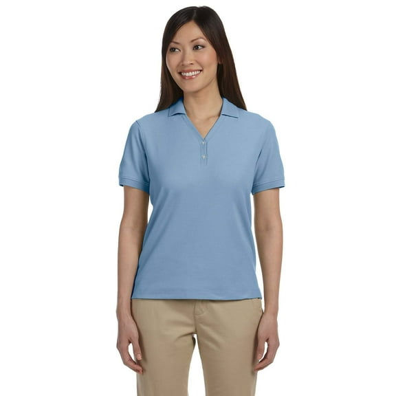 Devon & Jones D100W Women's Pima Pique Short-Sleeve Y-Collar Polo