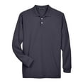 thumbnail image 1 of Devon & Jones D110 Men's Pima Piqué Long Sleeve Polo-Navy-L, 1 of 3