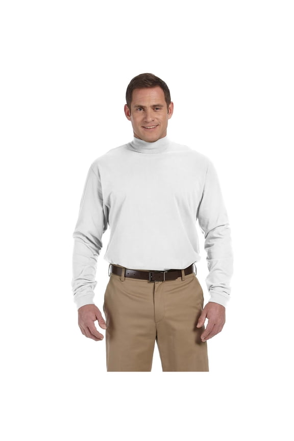 D420 Adult Sueded Cotton Jersey Mock Turtleneck