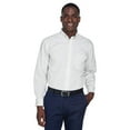 thumbnail image 1 of Devon & Jones D640 Men's Crown Collection Gingham Check Woven Dress Shirt-Silver-L, 1 of 3