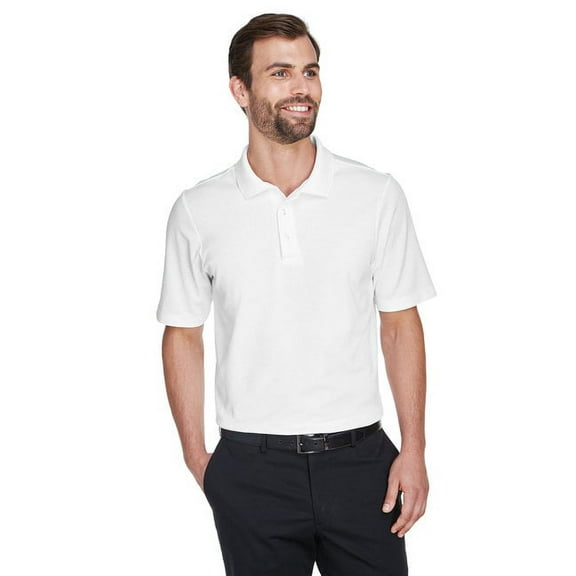 Devon & Jones DG20 Men's CrownLux Performance Plaited Polo-White-S