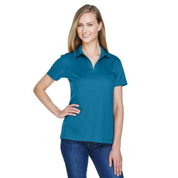 Devon & Jones DG20W Women's CrownLux Performance Plaited Polo-Dark Teal-S