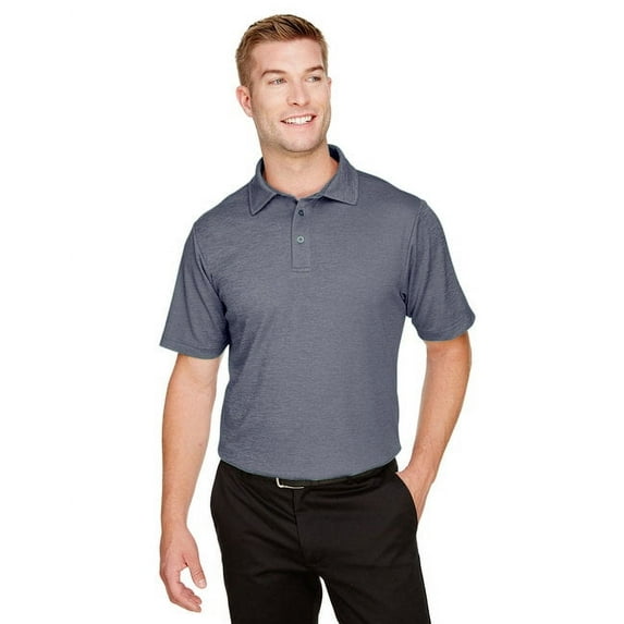 Devon & Jones DG22 Men's CrownLux Performance Address Mélange Polo-Navy Heather-M