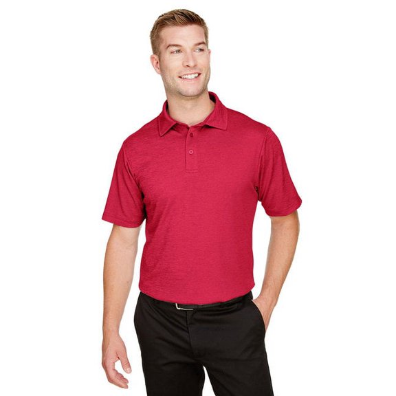 Devon & Jones DG22 Men's CrownLux Performance Address Mélange Polo-Red Heather-L