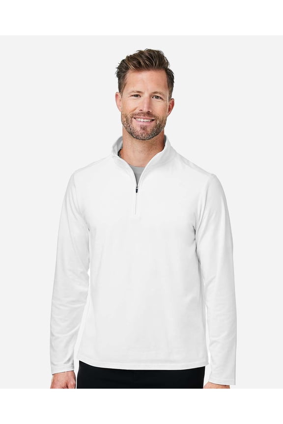 DG425 Men's Raleigh Stretch Quarter-Zip Pullover-White-L