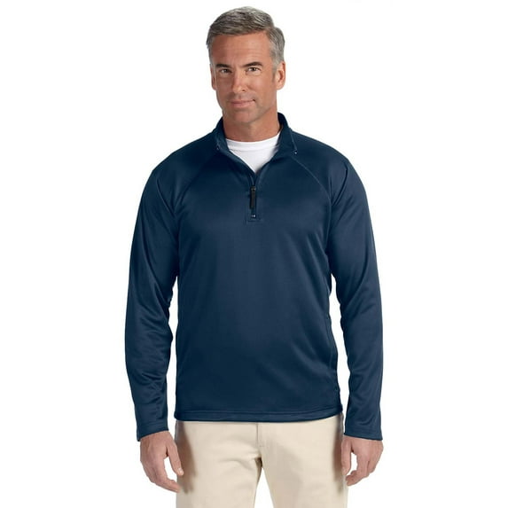 Devon & Jones DG440 Men's Stretch Tech-Shell Quarter-Zip - Navy - Medium