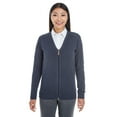 thumbnail image 1 of Devon & Jones DG478W Ladies Fully-Fashioned Full-zip Sweater - Navy/ Graphite - 2XL, 1 of 2