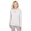 thumbnail image 1 of Devon & Jones DG480W Women's CrownLux Performance Clubhouse Micro-Stripe Quarter-Zip Pullover-Silver-S, 1 of 3