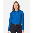 thumbnail image 1 of Devon & Jones DG505W Women's CrownLux Performance Spencer Poplin Dress Shirt-French Blue Melange-S, 1 of 6