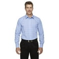 thumbnail image 1 of Devon & Jones DG520 Men's Crown Collection Glen Plaid Woven Dress Shirt-White/ Light French Blue-M, 1 of 3
