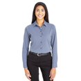 thumbnail image 1 of Devon & Jones DG535W Women's CrownLux Performance Tonal Mini Check Woven Dress Shirt-Navy-XL, 1 of 3