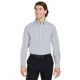 thumbnail image 1 of Devon & Jones DG537 Men's CrownLux Performance Microstripe Dress Shirt-Graphite/ White-L, 1 of 6