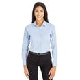 thumbnail image 1 of Devon & Jones DG540W Women's CrownLux Performance Micro Windowpane Woven Dress Shirt-French Blue/ White-XS, 1 of 3