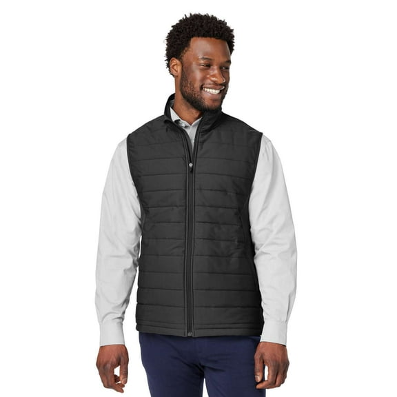 Devon & Jones DG706 Men's New Classics Charleston Hybrid Vest-Black/ Melange Black-M
