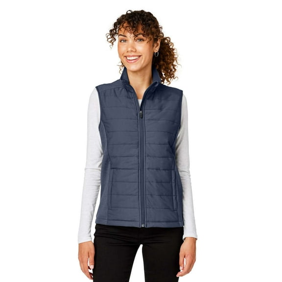 Devon & Jones DG706W Women's New Classics Charleston Hybrid Vest-NAVY MELANGE/ NAVY-M