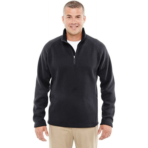 Devon & Jones DG792 Men's Bristol Sweater Fleece Half-Zip - Black - Large