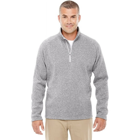 Devon & Jones DG792 Men's Bristol Sweater Fleece Half-Zip - Grey Heather - Medium