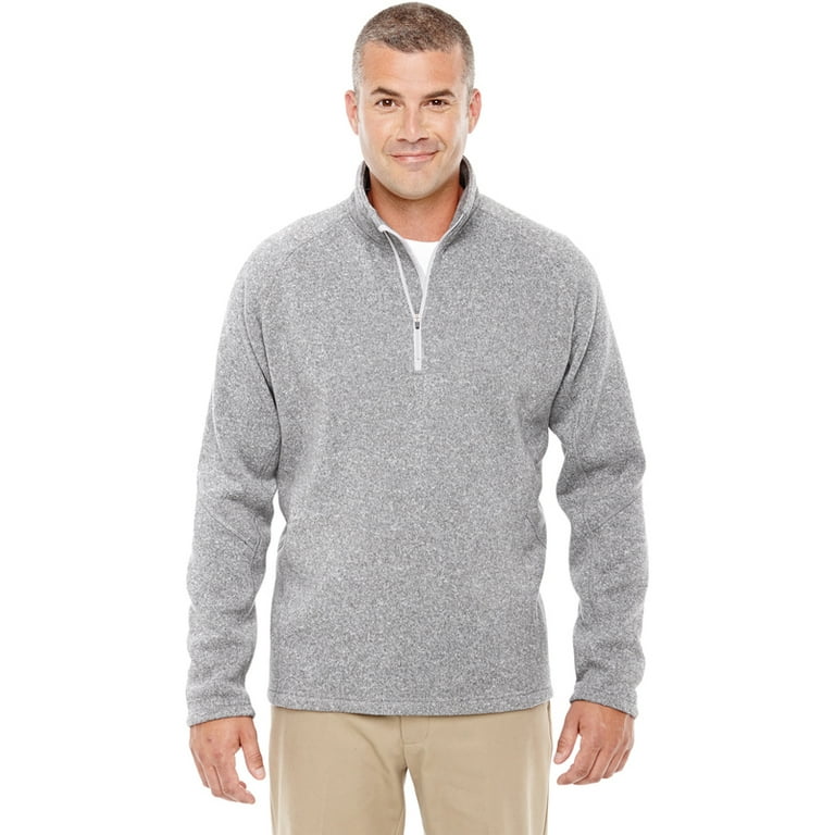 Devon Jones DG792 Men s Bristol Sweater Fleece Half Zip Grey Heather XXX Large