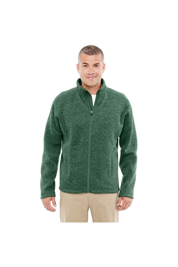 DG793 Men's Bristol Full-Zip Sweater Fleece Jacket - Forest Heather - 4X-Large