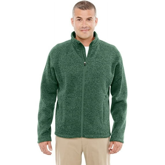 Devon & Jones DG793 Men's Bristol Full-Zip Sweater Fleece Jacket - Forest Heather - XXX-Large