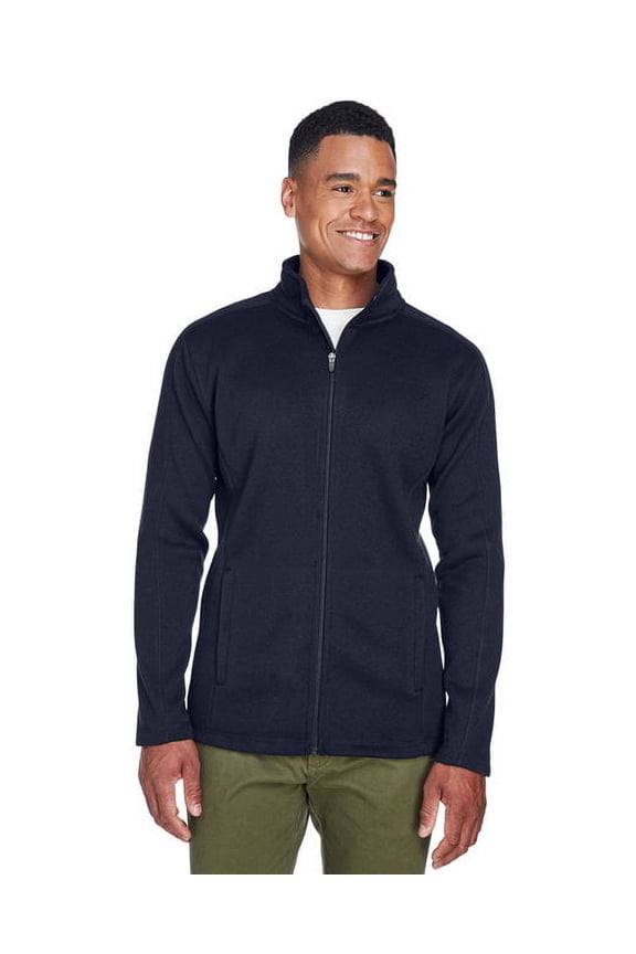 DG793 Men's Bristol Full-Zip Sweater Fleece Jacket-Navy-L