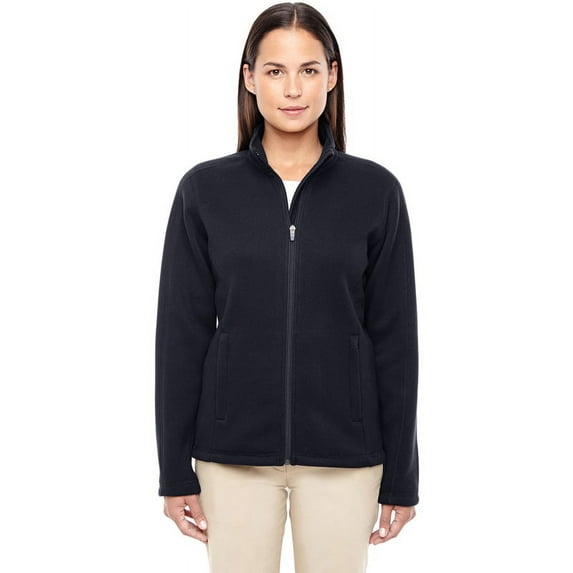 Devon & Jones DG793W Ladies Full-Zip Sweater Fleece Jacket - Black - XX-Large
