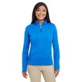 thumbnail image 1 of Devon & Jones DG798W Ladies Newbury Melange Fleece Quarter-zip - French Blue Hthr - 2XL, 1 of 2