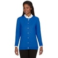 thumbnail image 1 of Devon & Jones DP181W Ladies Perfect Fit Ribbon Cardigan - French Blue - X-Large, 1 of 2