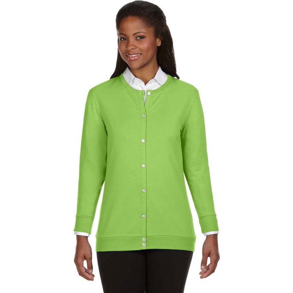 Devon & Jones DP181W Ladies Perfect Fit Ribbon Cardigan - Lime - XXX-Large