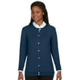 thumbnail image 1 of Devon & Jones DP181W Ladies Perfect Fit Ribbon Cardigan - Navy - 2X-Large, 1 of 2