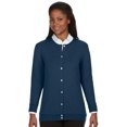 thumbnail image 1 of Devon & Jones DP181W Ladies Perfect Fit Ribbon Cardigan - Navy - Small, 1 of 2