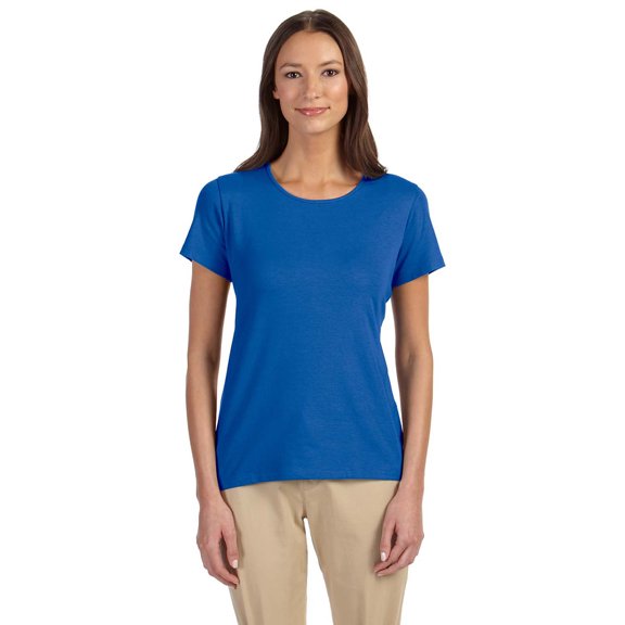 Devon & Jones DP182W Ladies Perfect Fit Shell T-Shirt - French Blue - 3X-Large