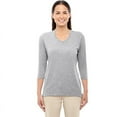 thumbnail image 1 of Devon & Jones DP184W Ladies Bracelet Length V-Neck Top - Grey Heather - XX-Large, 1 of 2