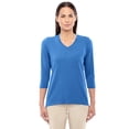 thumbnail image 1 of Devon & Jones DP184W Ladies Perfect Fit Bracelet Length V-Neck Top - French Blue - Large, 1 of 2