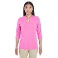 thumbnail image 1 of Devon & Jones DP188W Ladies Perfect Fit Tailored Open Neckline Top - Charity Pink - Small, 1 of 2