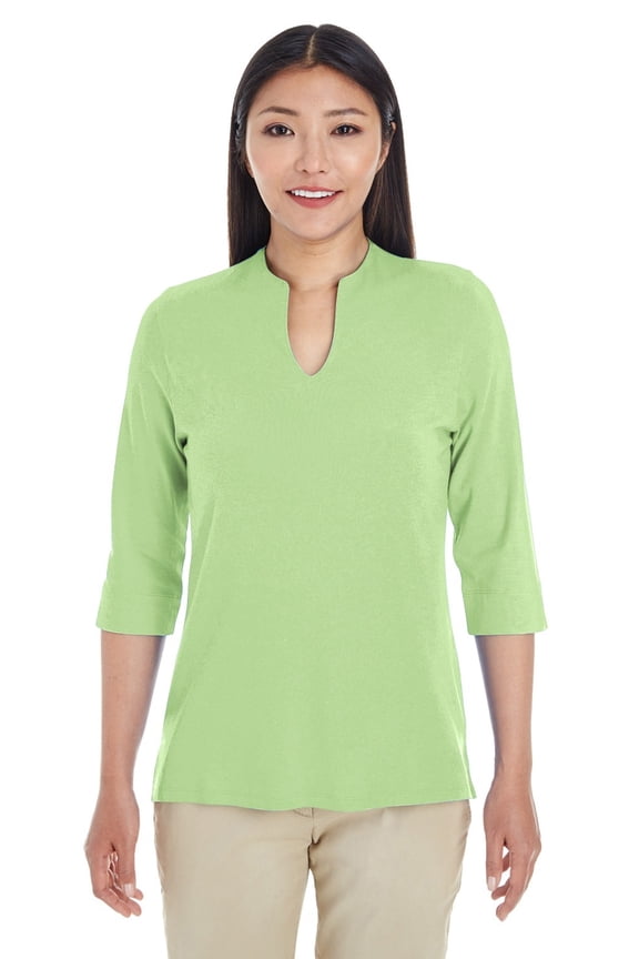 DP188W Ladies Perfect Fit Tailored Open Neckline Top - Lime - X-Small