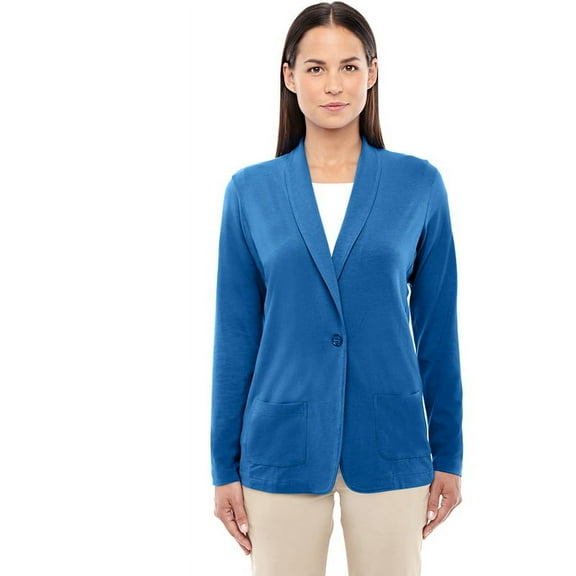 Devon & Jones DP462W Ladies Perfect Fit Shawl Collar Cardigan - French Blue - XXX-Large
