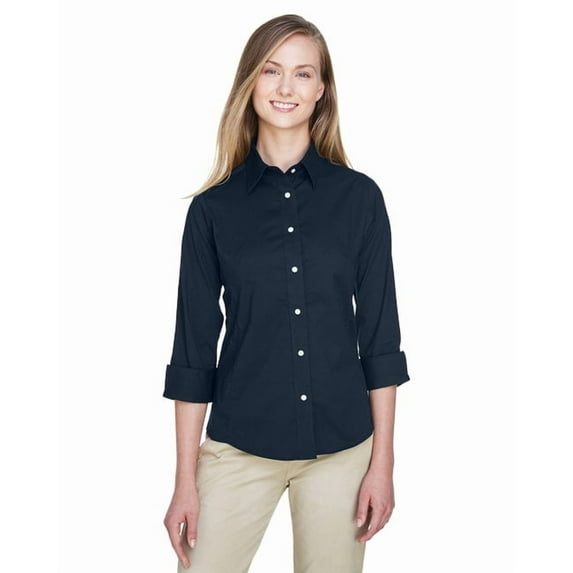 Devon & Jones DP625W Ladies Perfect Fit 3/4-Sleeve Stretch Poplin Blouse