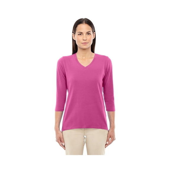 Devon & Jones Dp184W Ladies' Perfect Fit Bracelet-Length V-Neck Top
